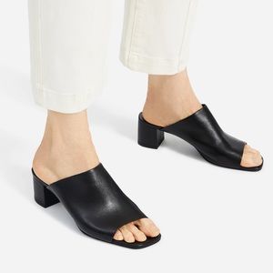 Everlane Black Leather Mules NWT 7.5